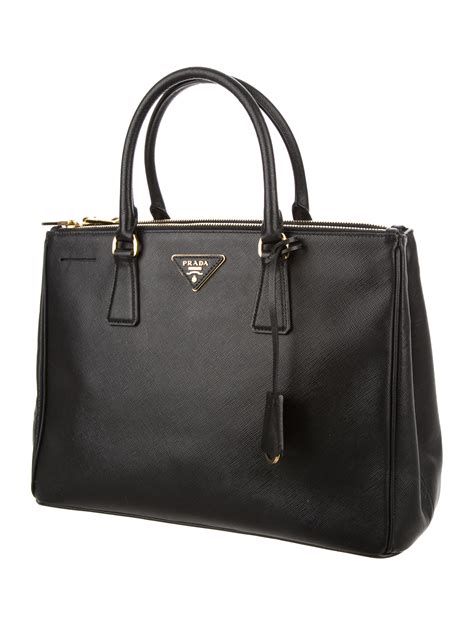 prada saffiano lux galleria double zip tote medium|Prada saffiano leather crossbody bag.